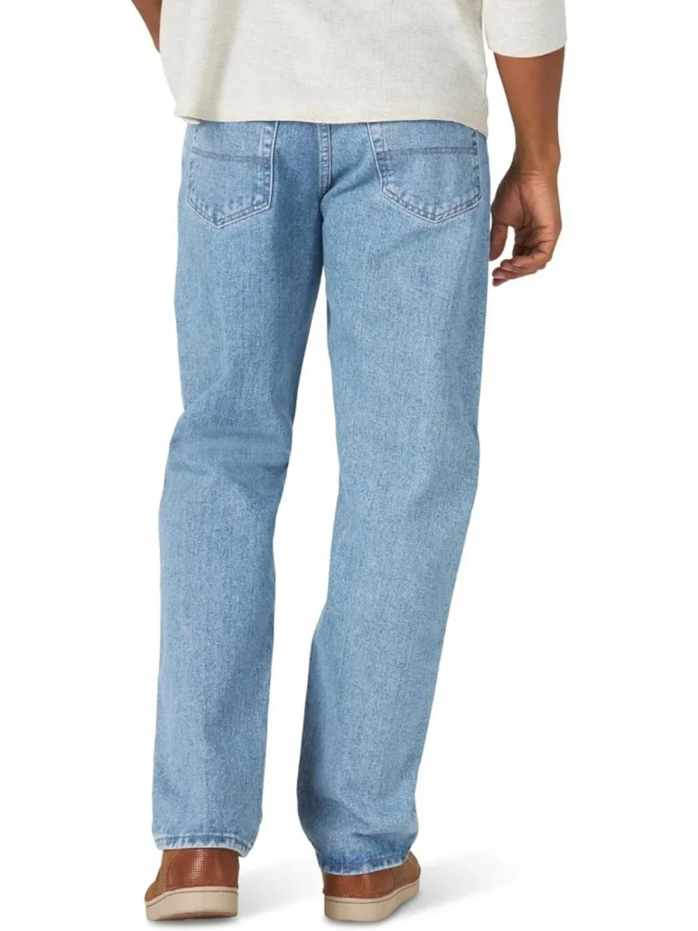 Classic Relaxed Fit 5-Pocket Cotton Jeans for Men - Comfortable Everyday Style